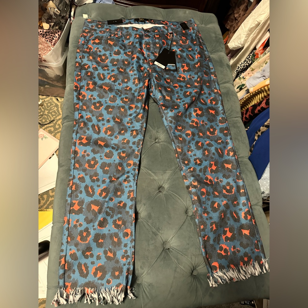 NWT size 20 lucky & blessed skinny ankle leopard print jean